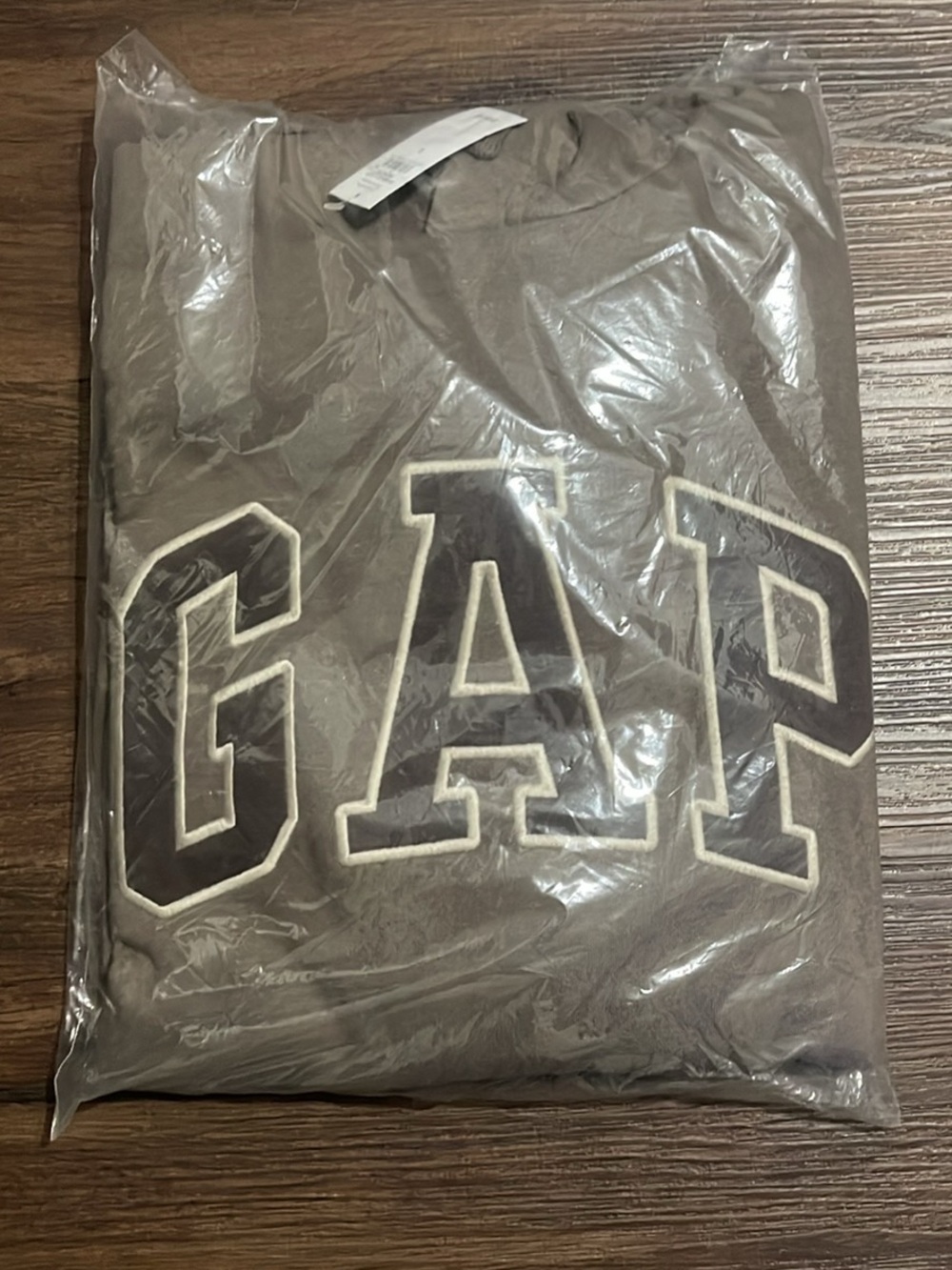 GAP Men's Brown Logo Sweatshirt with Cream Trim